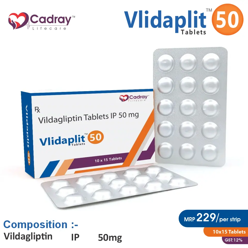 Vildagliptin 50mg | DPP-4 Inhibitor Tablet | Best Price for PCD Pharma Franchise